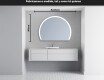 Espejo LED Media Luna Moderno - Iluminación de Estilo para Baño W222 #4