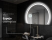Espejo LED Media Luna Moderno - Iluminación de Estilo para Baño W222 #5