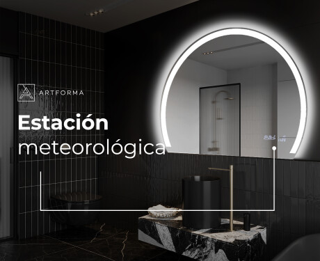 Espejo LED Media Luna Moderno - Iluminación de Estilo para Baño W222 #7