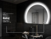 Espejo LED Media Luna Moderno - Iluminación de Estilo para Baño W222 #8
