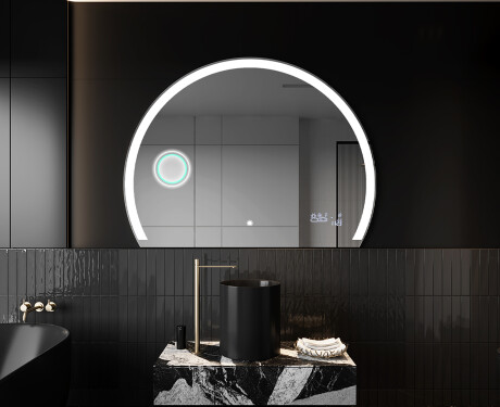 Espejo LED Media Luna Moderno - Iluminación de Estilo para Baño W222 #10