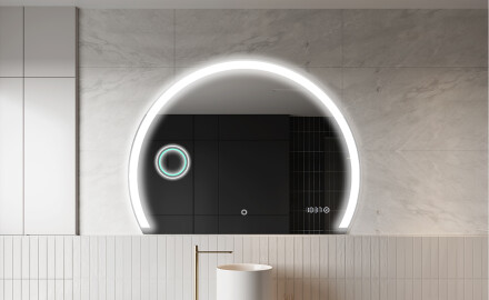 Espejo LED Media Luna Moderno - Iluminación de Estilo para Baño W222