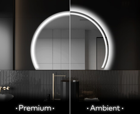 Espejo LED Media Luna Moderno - Iluminación de Estilo para Baño W223