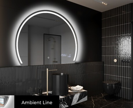 Espejo LED Media Luna Moderno - Iluminación de Estilo para Baño W223 #3