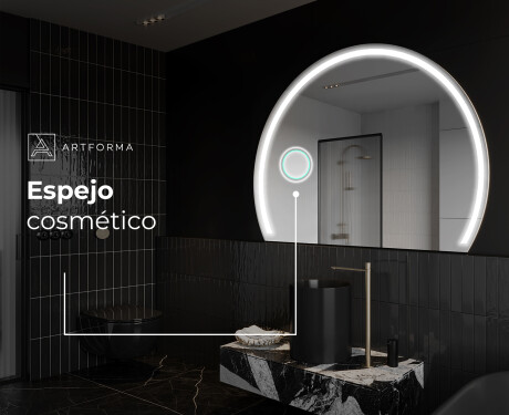 Espejo LED Media Luna Moderno - Iluminación de Estilo para Baño W223 #6