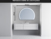 Espejo LED Media Luna Moderno - Iluminación de Estilo para Baño W223 #4