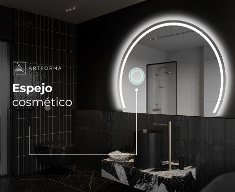 Espejo LED Media Luna Moderno - Iluminación de Estilo para Baño W223 #5