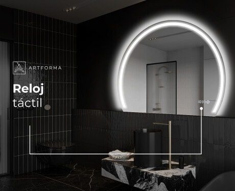 Espejo LED Media Luna Moderno - Iluminación de Estilo para Baño W223 #8