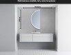 Espejo LED Media Luna Moderno - Iluminación de Estilo para Baño D222 #4
