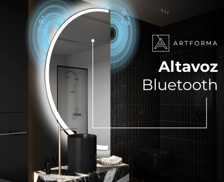 Espejo LED Media Luna Moderno - Iluminación de Estilo para Baño D222 #5