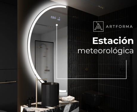 Espejo LED Media Luna Moderno - Iluminación de Estilo para Baño D222 #6