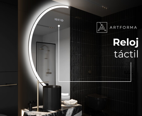Espejo LED Media Luna Moderno - Iluminación de Estilo para Baño D222 #7