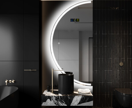 Espejo LED Media Luna Moderno - Iluminación de Estilo para Baño D222 #9