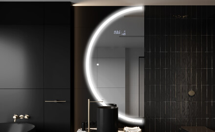 Espejo LED Media Luna Moderno - Iluminación de Estilo para Baño D222