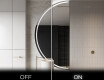 Espejo LED Media Luna Moderno - Iluminación de Estilo para Baño D223 #3