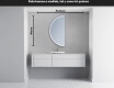 Espejo LED Media Luna Moderno - Iluminación de Estilo para Baño D223 #4