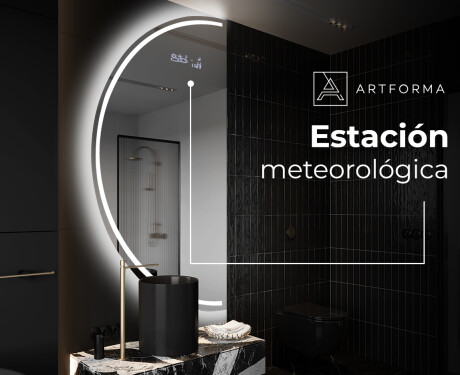 Espejo LED Media Luna Moderno - Iluminación de Estilo para Baño D223 #6
