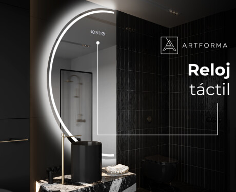 Espejo LED Media Luna Moderno - Iluminación de Estilo para Baño D223 #7