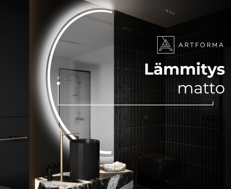 Espejo LED Media Luna Moderno - Iluminación de Estilo para Baño D223 #8