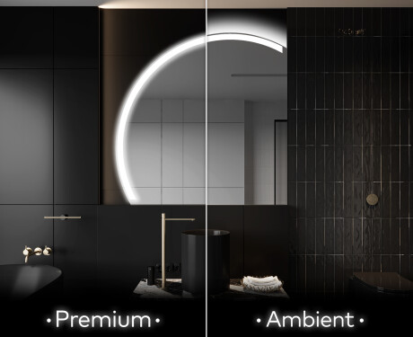 Espejo LED Media Luna Moderno - Iluminación de Estilo para Baño X222