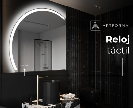 Espejo LED Media Luna Moderno - Iluminación de Estilo para Baño X222 #7