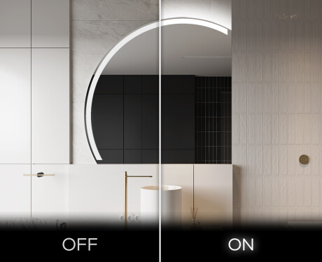 Espejo LED Media Luna Moderno - Iluminación de Estilo para Baño X222 #3