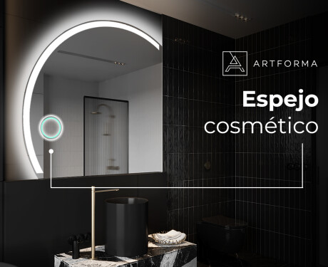 Espejo LED Media Luna Moderno - Iluminación de Estilo para Baño X222 #9