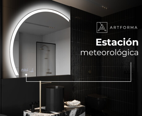Espejo LED Media Luna Moderno - Iluminación de Estilo para Baño X222 #6