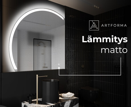 Espejo LED Media Luna Moderno - Iluminación de Estilo para Baño X222 #8