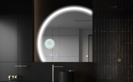Espejo LED Media Luna Moderno - Iluminación de Estilo para Baño X222