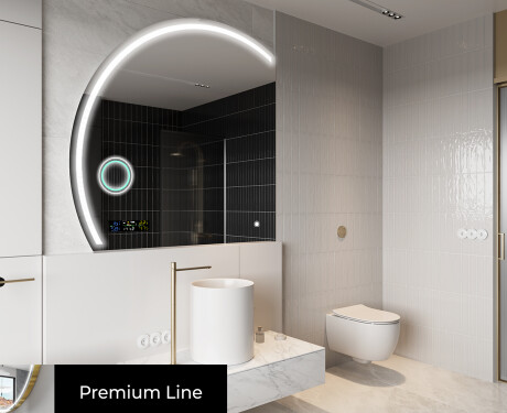 Espejo LED Media Luna Moderno - Iluminación de Estilo para Baño X223 #4