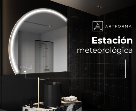 Espejo LED Media Luna Moderno - Iluminación de Estilo para Baño X223 #6