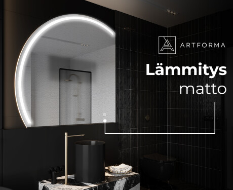 Espejo LED Media Luna Moderno - Iluminación de Estilo para Baño X223 #8