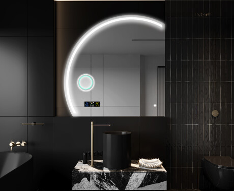 Espejo LED Media Luna Moderno - Iluminación de Estilo para Baño X223 #10