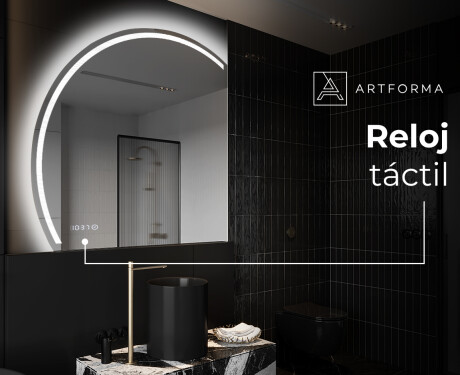 Espejo LED Media Luna Moderno - Iluminación de Estilo para Baño X223 #7