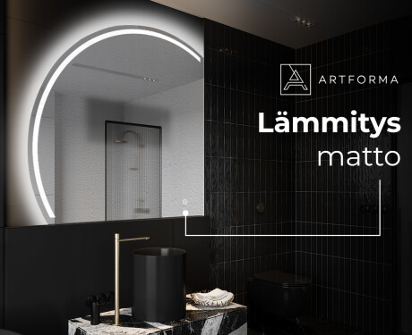 Espejo LED Media Luna Moderno - Iluminación de Estilo para Baño X223 #8