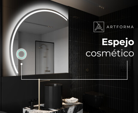 Espejo LED Media Luna Moderno - Iluminación de Estilo para Baño X223 #9