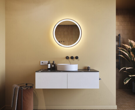 Espejo redondo baño con luz LED 60cm con luz LED fría de 7000K, luz cálida de 3000K o luz neutra de 4500K #8