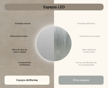 Espejo redondo baño con luz LED 80cm con luz LED fría de 7000K, luz cálida de 3000K o luz neutra de 4500K #6