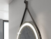 Espejo redondo colgante con luz LED L96 #2