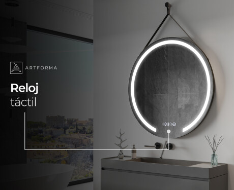 Espejo redondo colgante con luz LED L96 #7