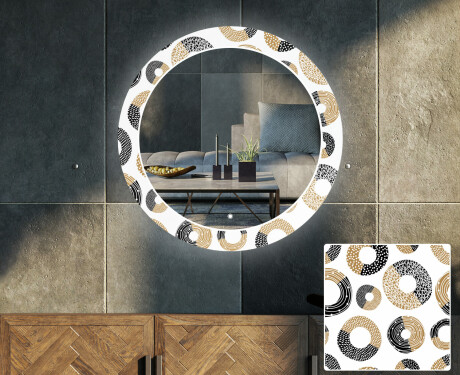 Espejos decorativos redondo salón con LED - donuts #1