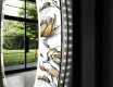 Redondo espejos decorativos grande pared con luz LED - golden flowers #11