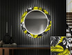 Redondo espejos decorativos grande pared con luz LED - gold jungle