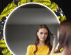Redondo espejos decorativos grande pared con luz LED - gold jungle #12