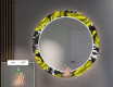 Redondo espejos decorativos grande pared con luz LED - gold jungle #5