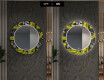 Redondo espejos decorativos grande pared con luz LED - gold jungle #7