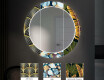 Espejo redondo decorativo con iluminación LED para el pasillo - ancient pattern #6
