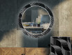 Redondo espejo con luces salon decorativos - dark wave