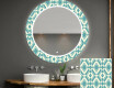 Redondo espejo baño decorativos con luz LED - abstract seamless #1